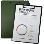 Morandi A4 podložka s klipem zelená – Hledejceny.cz