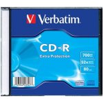 Verbatim CD-R 700MB 52x, Extra Protection, slim, 1ks (43347) – Zboží Živě