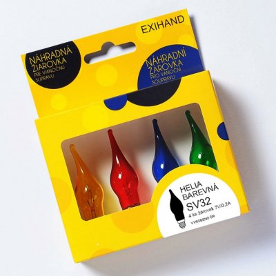 Exihand Blistr 4 žárovky Helia barevná 7V 0,2A – Hledejceny.cz