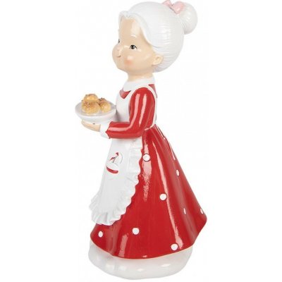 Vánoční figurka Paní Clausová s košíčky – 11*14*27 cm - Clayre & Eef – Hledejceny.cz