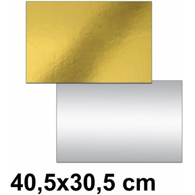 HIT OFFICE Dortová podložka obdélník 40,5x30,5 cm - zlatá/stříbrná [1 ks] – Zboží Mobilmania
