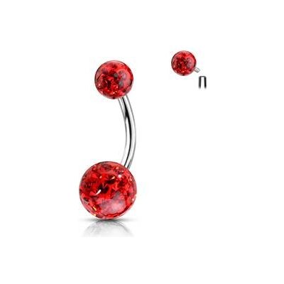 Šperky4U piercing do pupíku s vnitřním závitem BS0003-C – Zboží Mobilmania