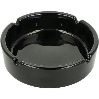 KRCZ Cigaretový popelník skleněný Basic černý 10,5cm – Zboží Dáma