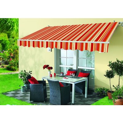 Sunfun Výsuvná markýza, červená, žlutá, bílá, 4 x 2,5 m CC-1527.P005 – Sleviste.cz