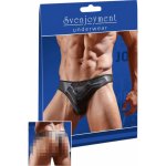 Lesklé pánské tanga s průhlednou vložkou černé – Zbozi.Blesk.cz