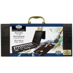 ROYAL LANGNICKEL Set akrylových barev v dřevěném kufříku – Sleviste.cz