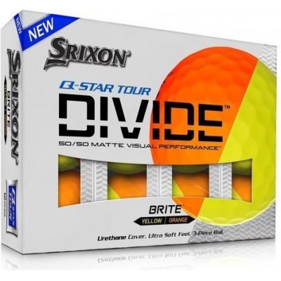 Srixon ball Q-STAR Tour Divide 3-plášťový žluto/oranžový 3 ks