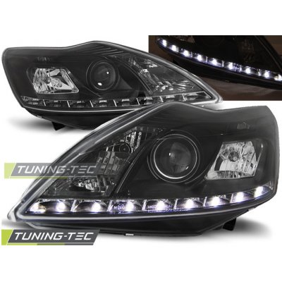 Tuning-Tec Přední čirá LED světla Ford Focus II Facelift (2008 - 2010) - černé – Hledejceny.cz