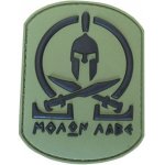 PVC nášivka Armeda Spartan Molon Labe, zelená – Zboží Dáma
