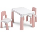 Toyz Dětský stůl Monti + 2 židle růžový – Zbozi.Blesk.cz