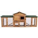 Goleto Dřevěná králíkárna s výběhem 204 x 45 x 84 cm – Zboží Dáma