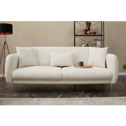 Atelier del Sofa 3-Seat Sofa-Bed SimenaCream Cream Gold