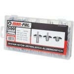 MAR-POL Trhací nýty 3,2 mm, sada 500 ks - M66539 – Hledejceny.cz