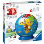 Ravensburger 3D puzzleball globus se zvířaty anglický 72 ks – Sleviste.cz