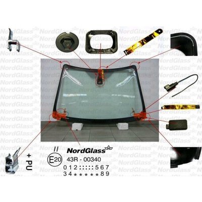 NordGlass Čelní sklo - zelené / vyhřívané / senzor [11/05-] ASNG 3566AGSHMVW7X – Hledejceny.cz