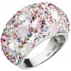 Prsteny Evolution Group Stříbrný prsten s krystaly Swarovski růžový 35028.3