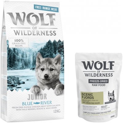 Wolf of Wilderness Junior kuře z volného chovu a losos 12 kg – Zboží Mobilmania
