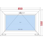 SMART Plastové okno 85x55, Sklopné – HobbyKompas.cz