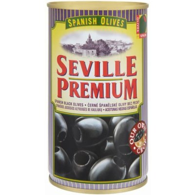 Seville premium Spanish Olives černé olivy bez pecky 350 g – Zbozi.Blesk.cz