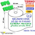 Termo kotouček 57/35/12 BPA 14m (57mm x 14m) Množství: 10 ks kotoučků ve fólii – Zboží Živě