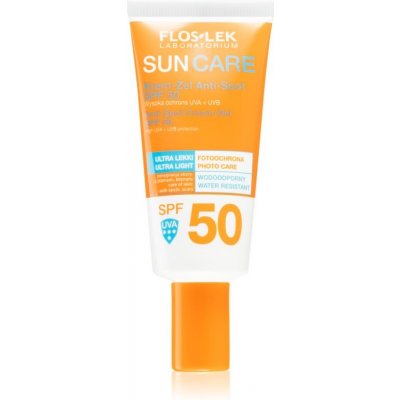 FlosLek Laboratorium Sun Care Derma Anti-Spot ochranný krémový gel na obličej SPF 50 30 ml