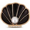Brož JwL Luxury Pearls pozlacená brož lastura s perlou 2v1 JL0764