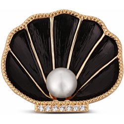 JwL Luxury Pearls pozlacená brož lastura s perlou 2v1 JL0764