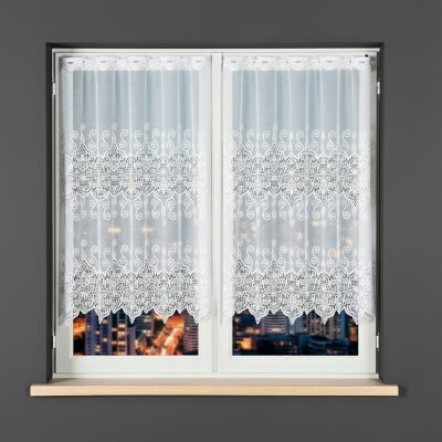 Dekorační metrážová vitrážová záclona NADIA bílá výška 120 cm MyBestHome – Zboží Dáma