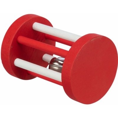 Trixie Xmas Roll dřevěný váleček s rolničkou pro hlodavce červená/bílá 5 x 7 cm – Zbozi.Blesk.cz