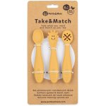 Petite&mars Set silikonových tréninkových lžiček Take&Match 6m+ Misty Green – Zboží Dáma