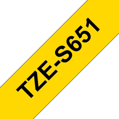 Brother - TZe-S651 žlutá / černá 24 mm – Hledejceny.cz