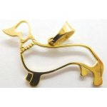 Klenoty Budín Zlatý přívěsek ze žlutého zlata PEJSEK JEZEVČÍK HK3231 – Hledejceny.cz