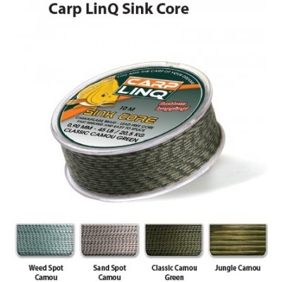 CarpLinq Olověná šňůra Sink Core 10m 45lbs Classic Camou