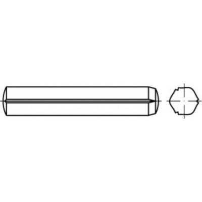 TOOLCRAFT TO-5437461 válcový rýhovaný kolík 4 mm ocel 100 ks – Hledejceny.cz