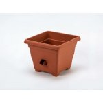 PLASTIA Hranatý samozavlažovací kv. Bergamot 30x30 cm terakota – HobbyKompas.cz