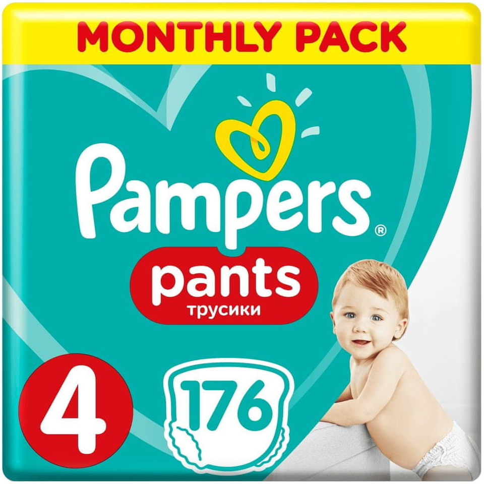 Pampers Pants 4 Active Baby Dry 9-15 kg 176 ks od 1 062 Kč - Heureka.cz