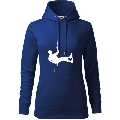 Visící horolezec mikina dámská Cape s kapucí Královská modrá – Zboží Dáma