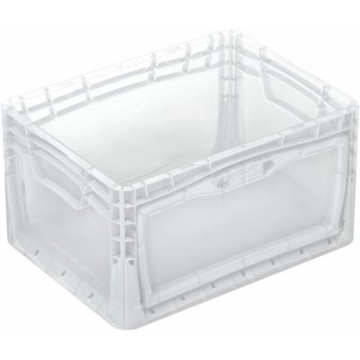 Eurobox-System Systémová krabice Eurobox s klopou, boční strana 40 x 30 x 22 cm, průhledná – Zboží Dáma