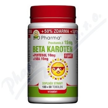 BIO Pharma Beta karoten 15 mg Forte 150 kapslí