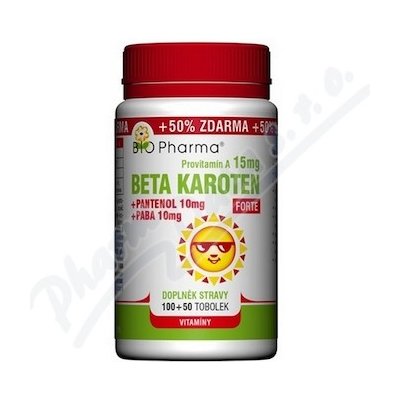 BIO Pharma Beta karoten 15 mg Forte 150 kapslí