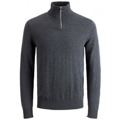 Jack&Jones pánský svetr JJEEMIL Regular Fit 12189339 dark grey melange – Zboží Mobilmania