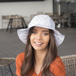 Dámský bavlněný klobouk s potiskem originál