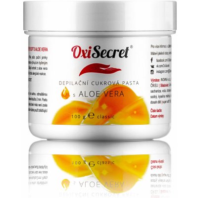 OxiSecret depilační cukrová pasta Aloe Vera Classic 100 g