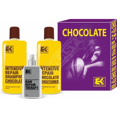 BK Brazil Keratin Chocolate šampon 300 ml + kondicionér 300 ml + olej / sérum 100 ml dárková sada – Zboží Mobilmania