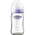Lansinoh skleněná kojenecká láhev s NaturalWave TM savičkou savička S 160ml – Zboží Dáma