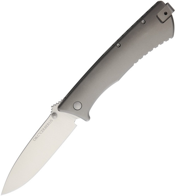 Ontario Cerberus Folder D2 Titanium Handle