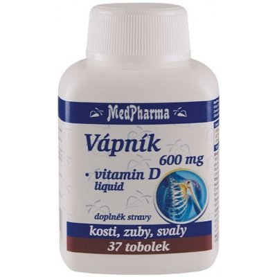 MedPharma Vápník 600 mg + vitamin D3 37 tobolek – Sleviste.cz