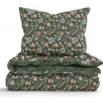 MKLuzkoviny.cz bavlna povlečení Renforcé Rebeka zelená 140x200 70x90 – Zboží Mobilmania