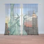 Záclony Socha Svobody: 2 ks - 150x250 cm - Sablio – Hledejceny.cz