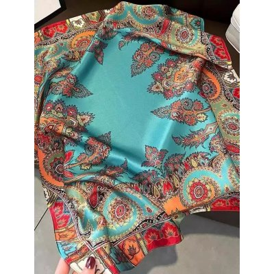hedvábný šátek tyrkysovo-barevný v dárkovém balení – Hledejceny.cz